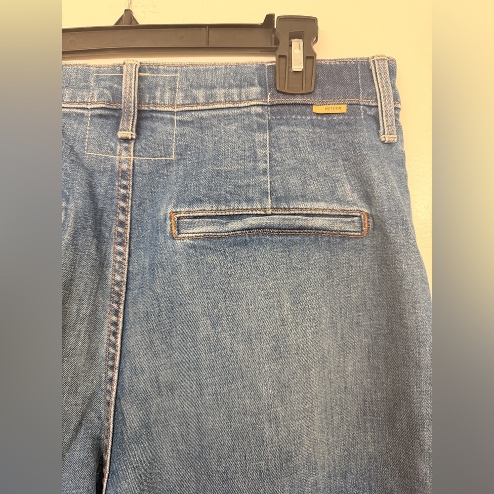 MOTHER Superior High Waisted Spinner Prep Skimp Flash Back Blue Size 33 - Picture 8 of 13
